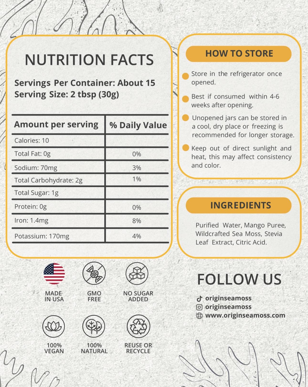 Mango Sea Moss Gel