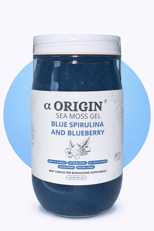 Blue Spirulina and Blueberry Sea Moss Gel