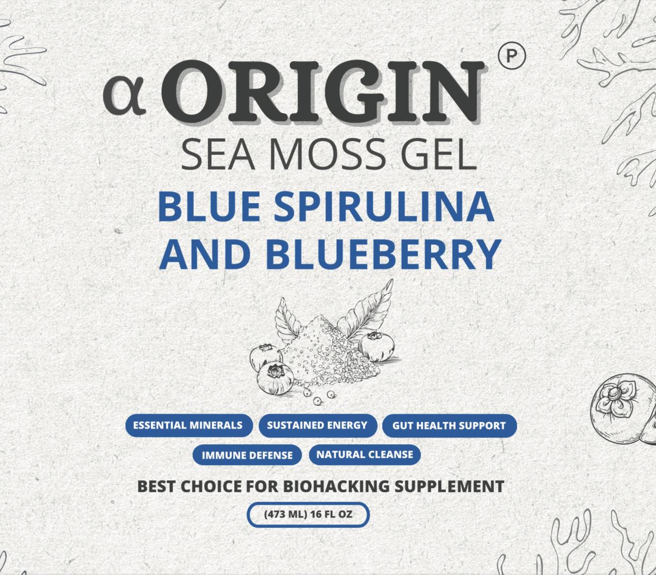 Blue Spirulina and Blueberry Sea Moss Gel