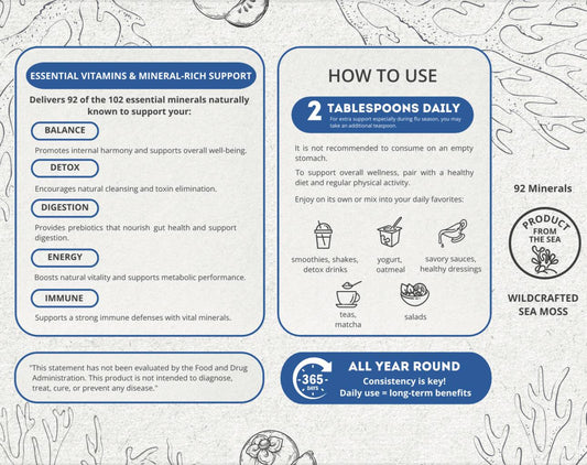 Blue Spirulina and Blueberry Sea Moss Gel