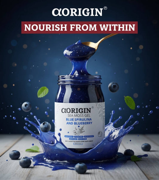 Blue Spirulina and Blueberry Sea Moss Gel